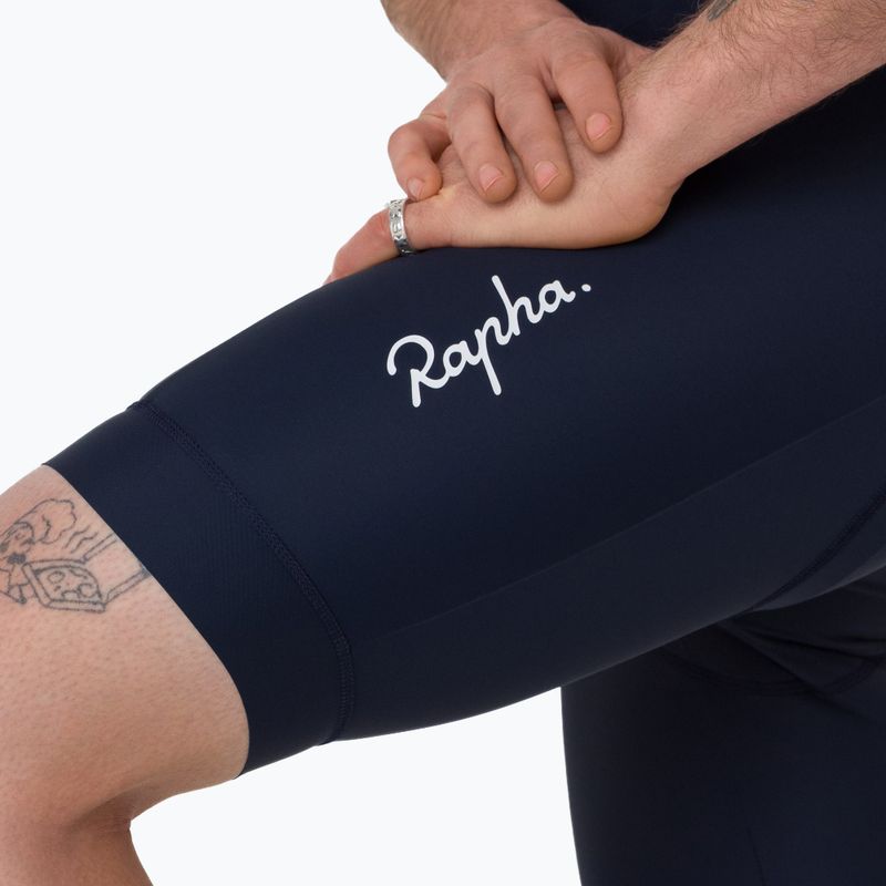 Spodenki rowerowe męskie Rapha Core Bib Shorts dark navy/white 4