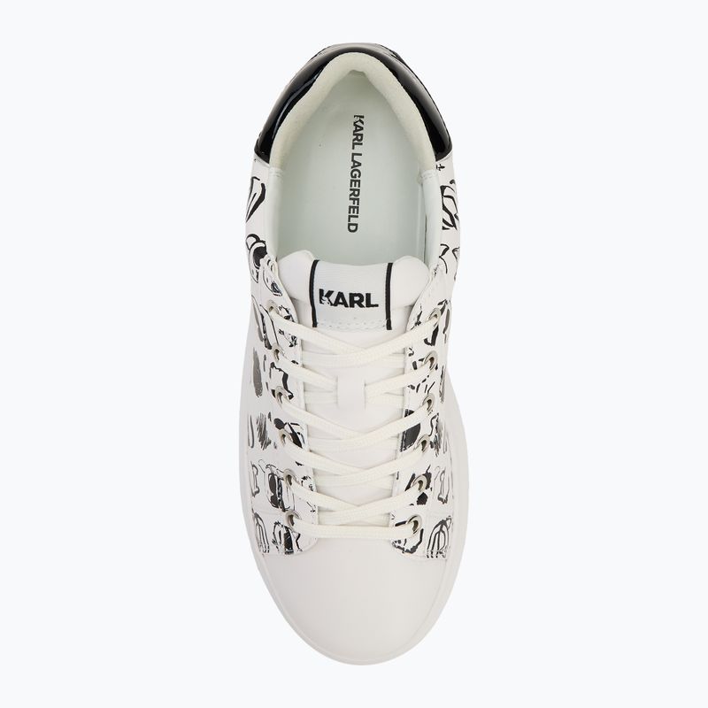 Buty damskie KARL LAGERFELD Kapri Twin Nft Graffiti white leather w/black 5
