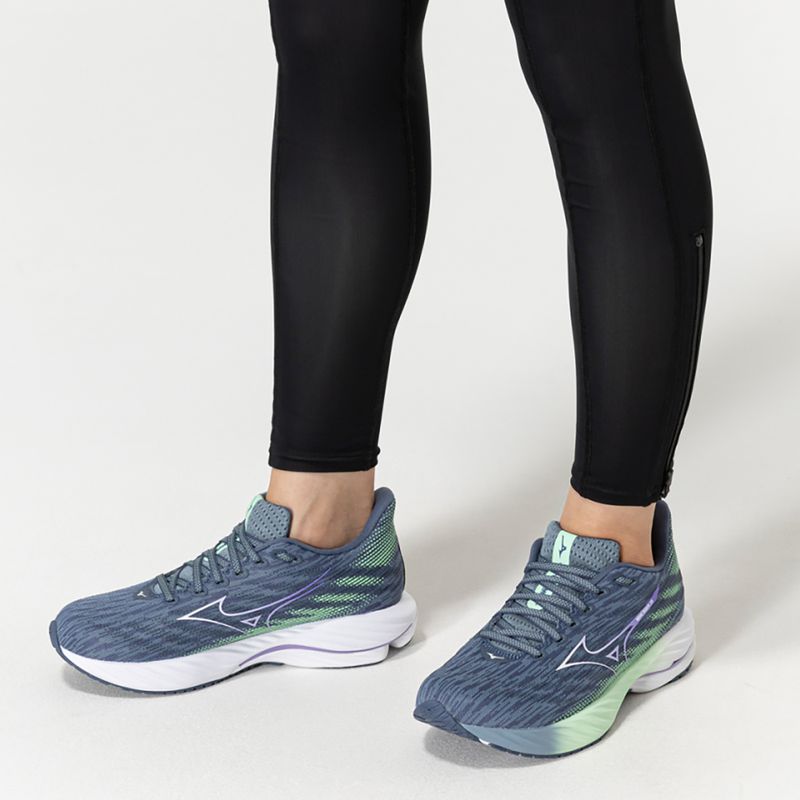 Buty do biegania damskie Mizuno Wave Rider 28 citadel/white/ neo mint 4