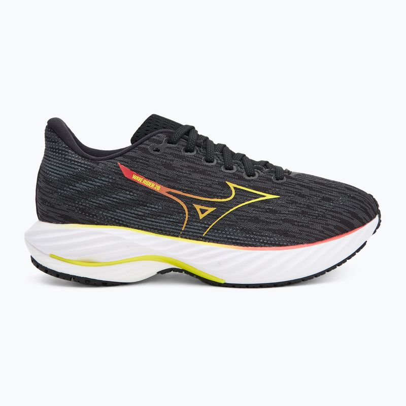 Buty do biegania damskie Mizuno Wave Rider 28 black/evening primrose/poppy red 2
