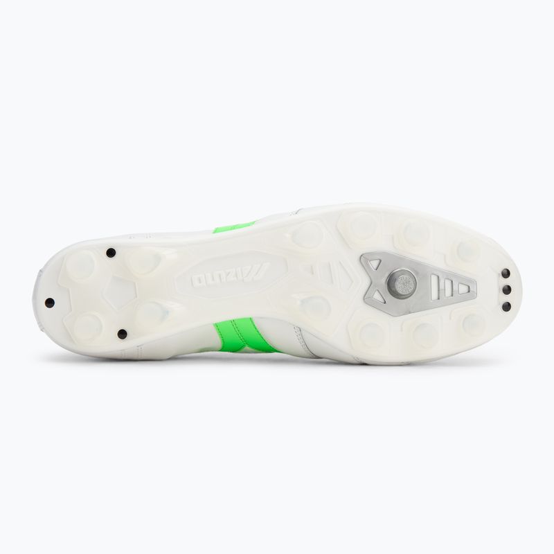 Buty piłkarskie męskie Mizuno Morelia II Japan Md white/neon green/galaxy silver 4