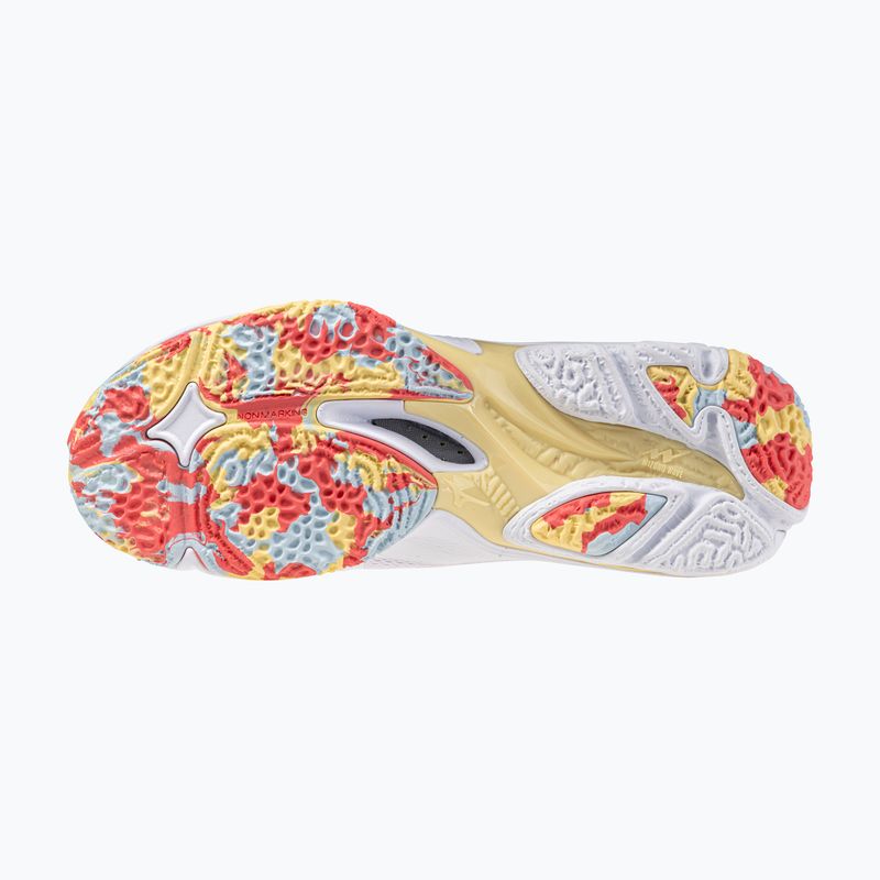 Buty do siatkówki damskie Mizuno Wave Lightning Z8 Mid white/calypso coral/pale banan 11