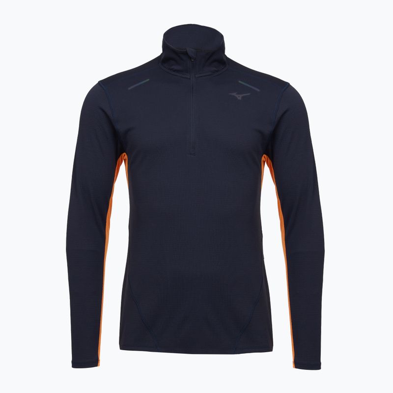 Longsleeve do biegania męski Mizuno Tech Thermal Charge Half Zip baritone blue
