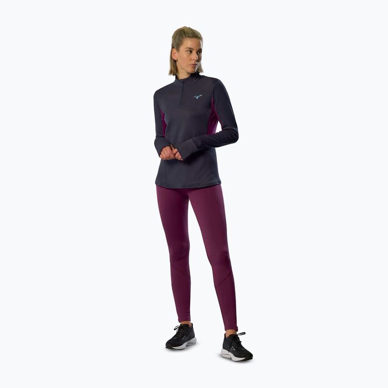 Bluza do biegania damska Mizuno Active Warm Half Zip baritone blue 2