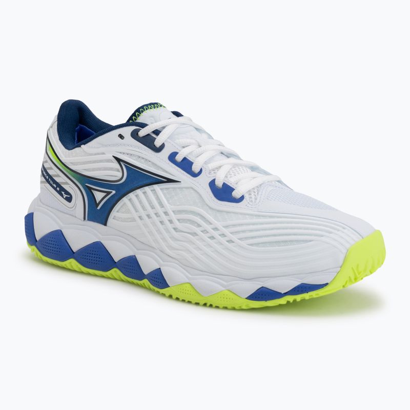Buty do tenisa Mizuno Wave Enforce Tour 2 CC white/dazzling blue/lightning