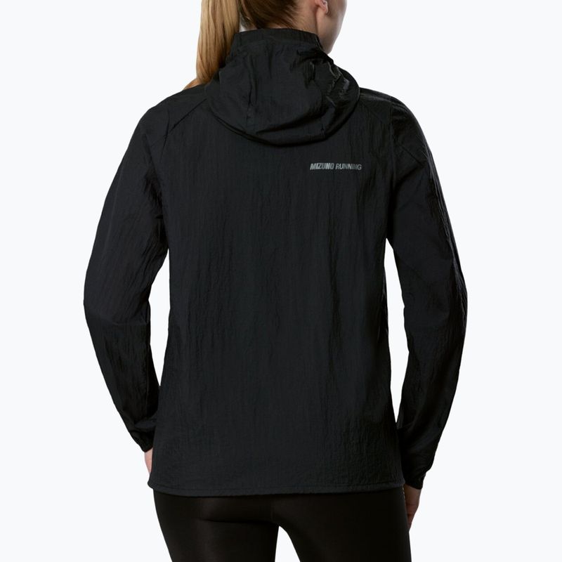 Kurtka do biegania damska Mizuno Tech Light Hooded Jacket black 2