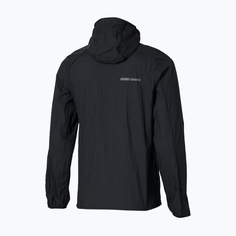 Kurtka do biegania damska Mizuno Tech Light Hooded Jacket black 4