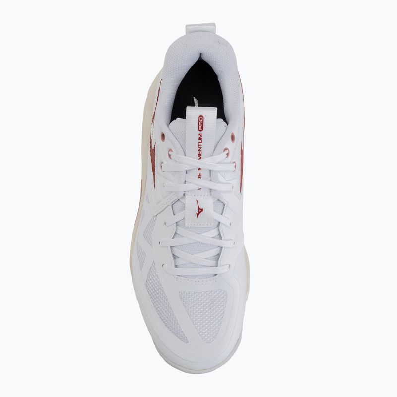 Buty do siatkówki damskie Mizuno Wave Momentum Pro white/rose elegance/lava falls 5