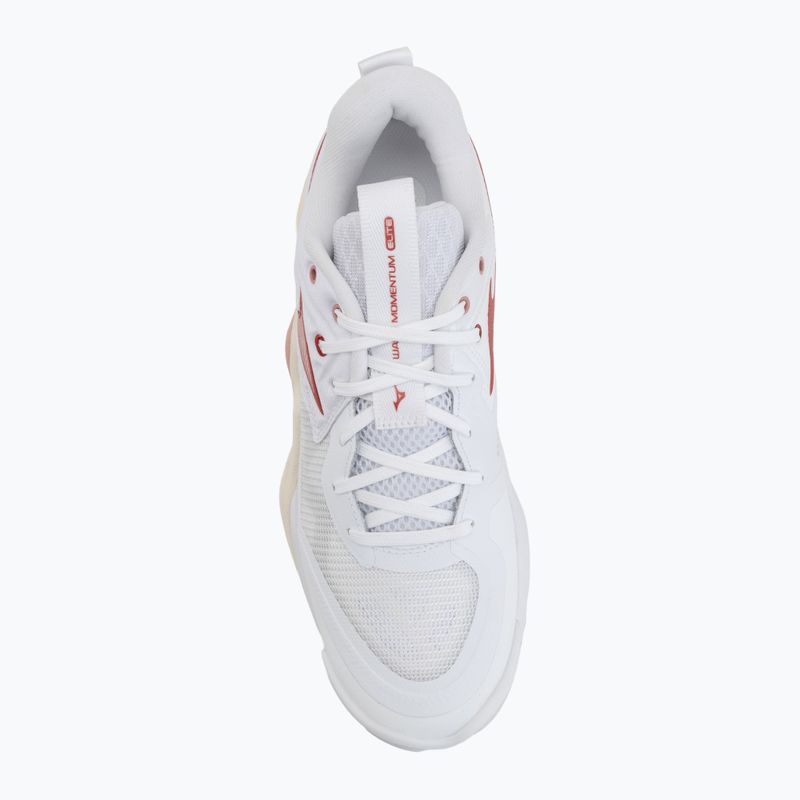 Buty do siatkówki damskie Mizuno Wave Momentum Elite white/rose elegance/lava falls 5