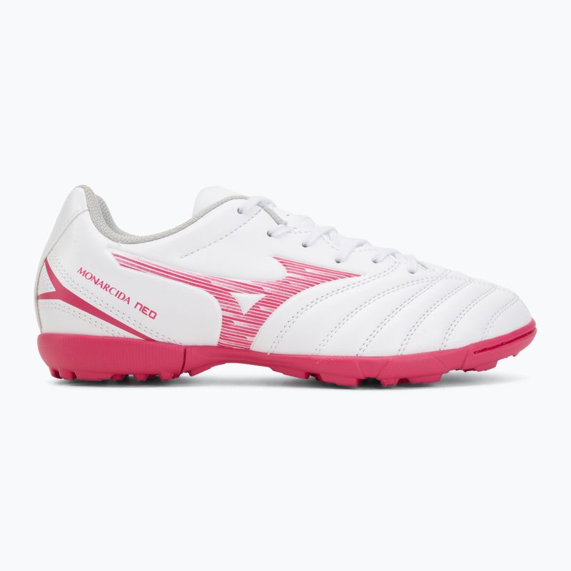 Buty piłkarskie dziecięce Mizuno Monarcida Neo III Select Jr AS white/fuchsia purple 2