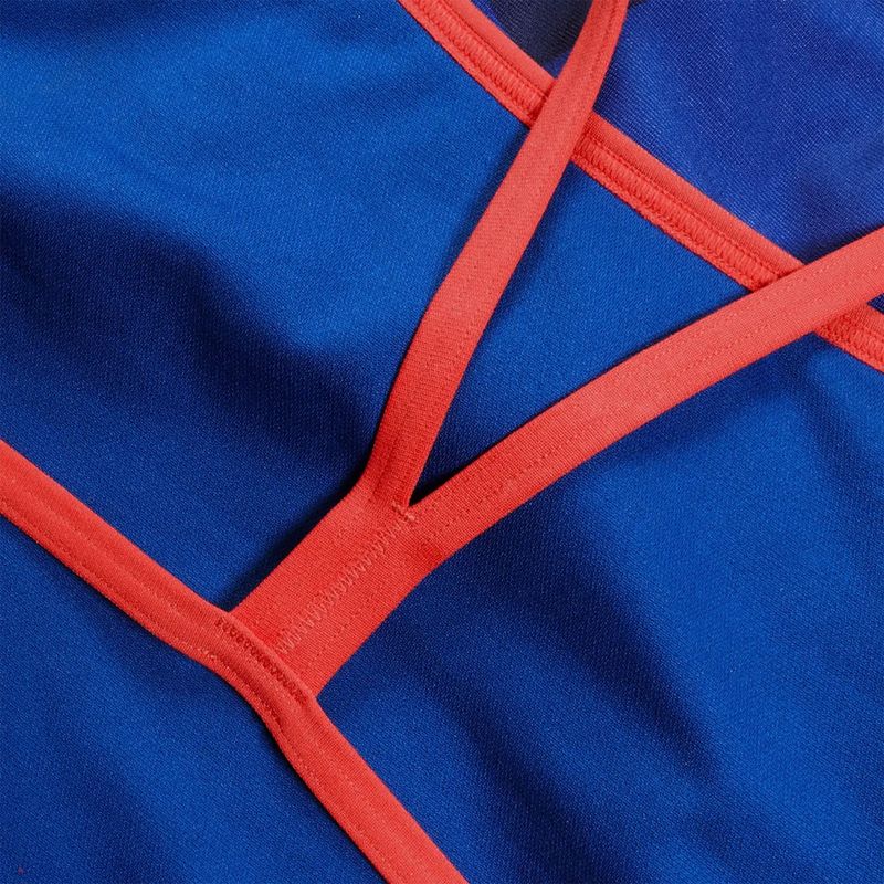Strój pływacki jednoczęściowy damski Speedo Placement Digital Vback cerulean blue/true cobalt/watermelon/white 5