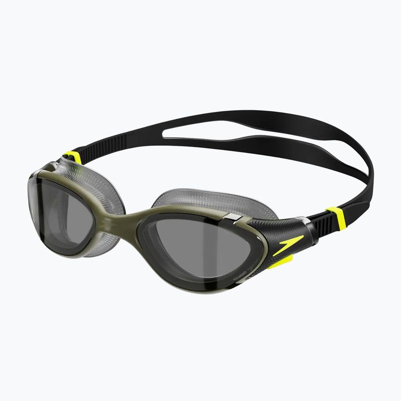 Okulary do pływania Speedo Biofuse 2.0 Polarised dark olive green/hyper/ polarised smoke/black 2