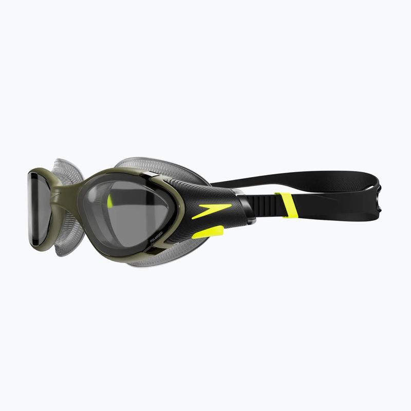Okulary do pływania Speedo Biofuse 2.0 Polarised dark olive green/hyper/ polarised smoke/black 3