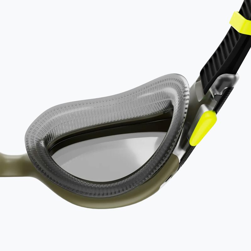 Okulary do pływania Speedo Biofuse 2.0 Polarised dark olive green/hyper/ polarised smoke/black 5