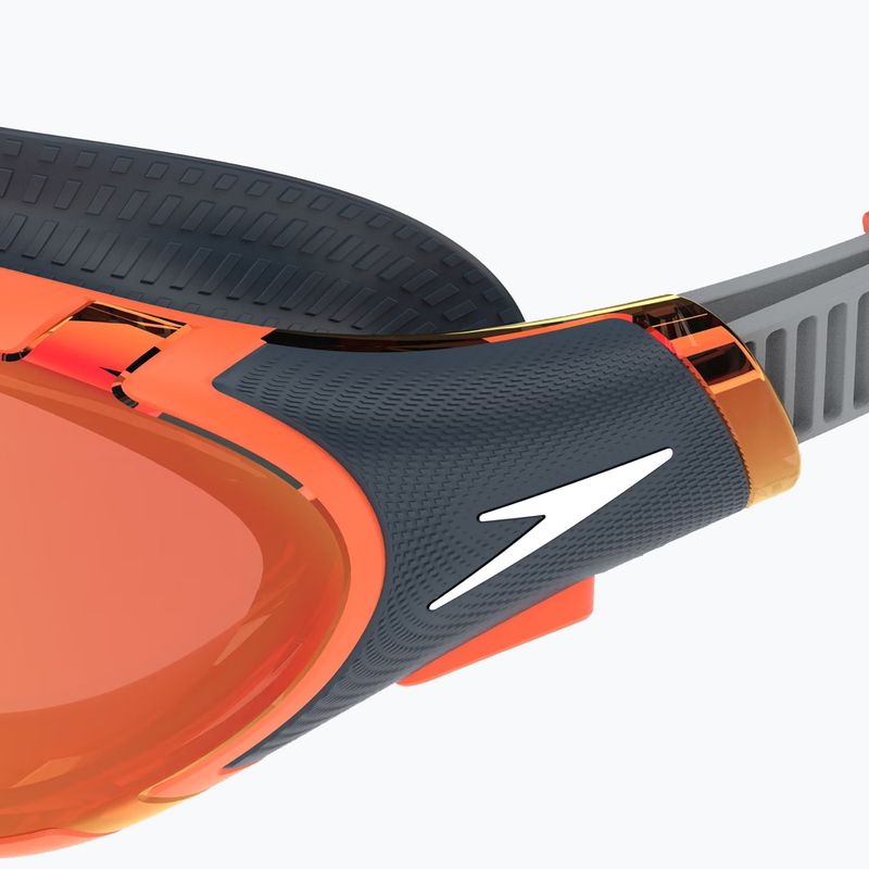 Okulary do pływania Speedo Biofuse 2.0 Mirror amber wave/steel/crimson mirror 5
