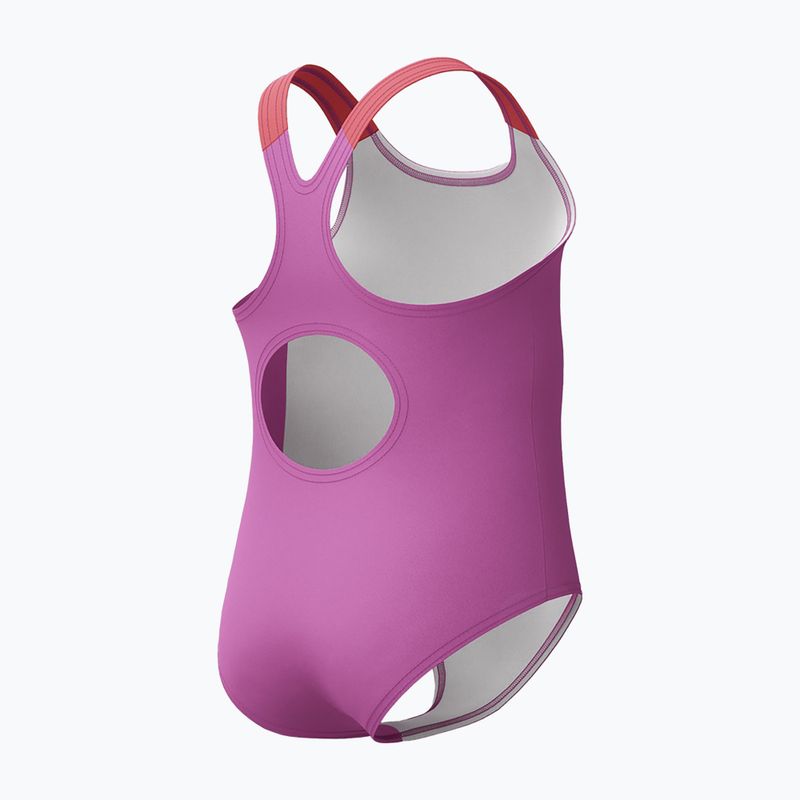 Strój pływacki jednoczęściowy dziecięcy Speedo Learn To Swim Medalist neon violetl 4