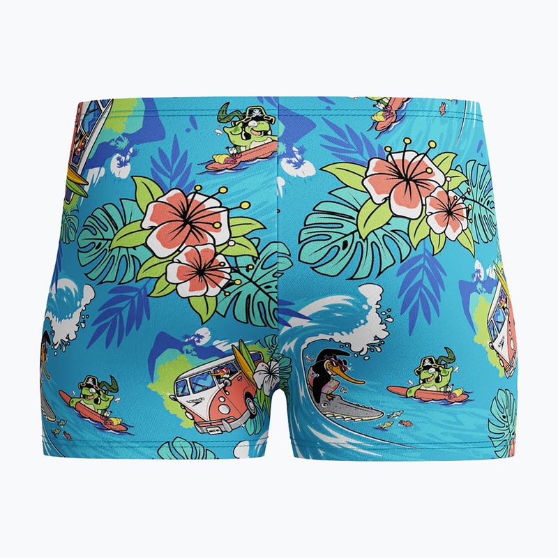 Bokserki pływackie dziecięce Speedo Learn To Swim Digital Allover Aquashort picton blue 2