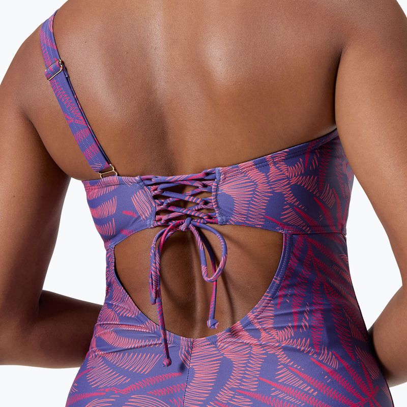 Strój pływacki jednoczęściowy damski Speedo Shaping Printed Asymmetric hapuna blue 8