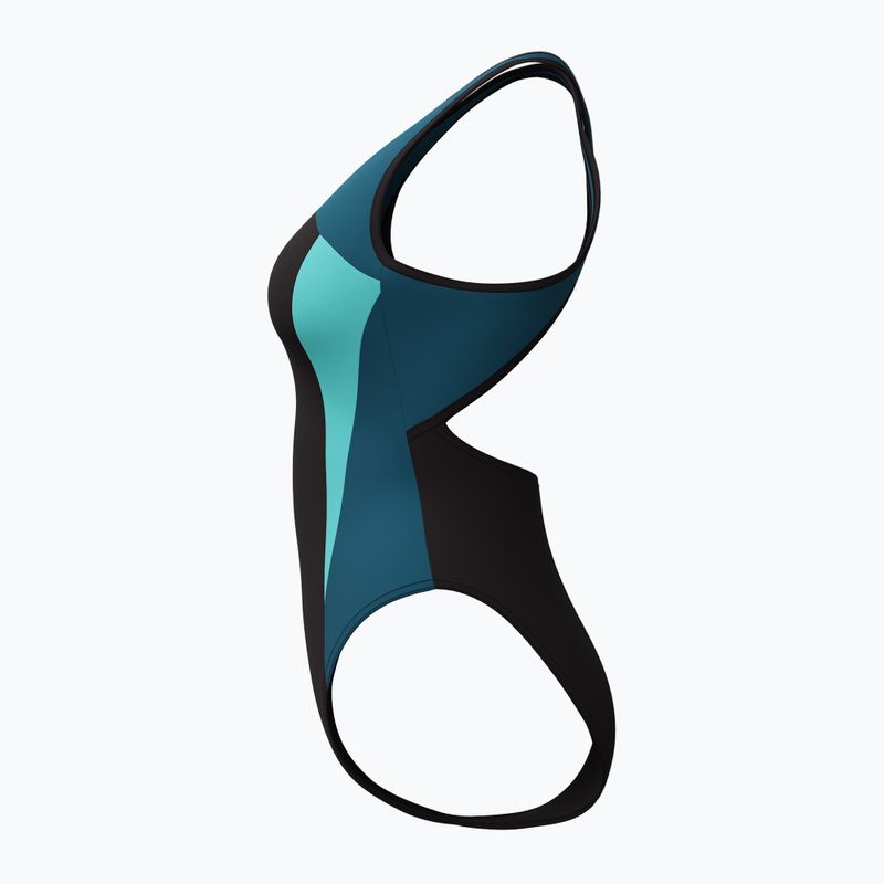 Strój pływacki jednoczęściowy damski Speedo High Neck Splice Cross Back dark teal 9