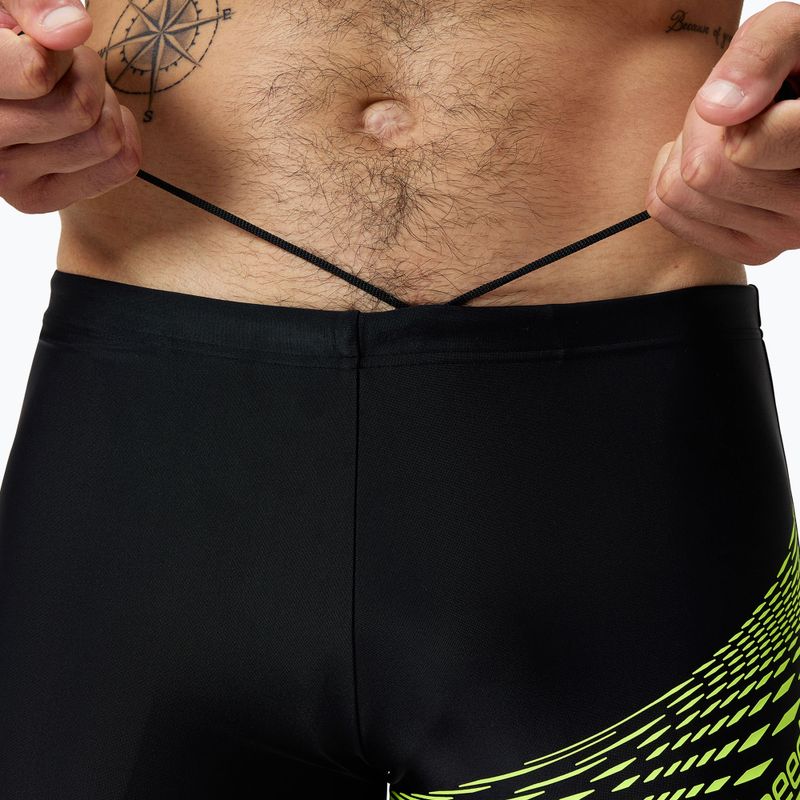Bokserki pływackie męskie Speedo Medley Logo Aquashort black/hyper yellow 6