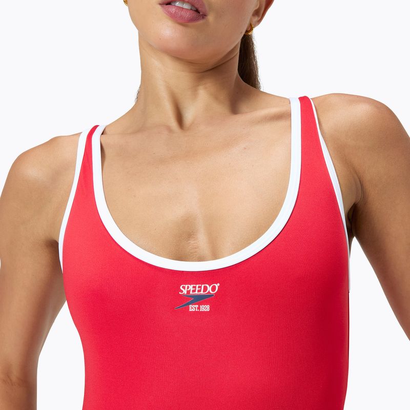 Strój pływacki jednoczęściowy damski Speedo Solid Bound Scoop high risk red 7