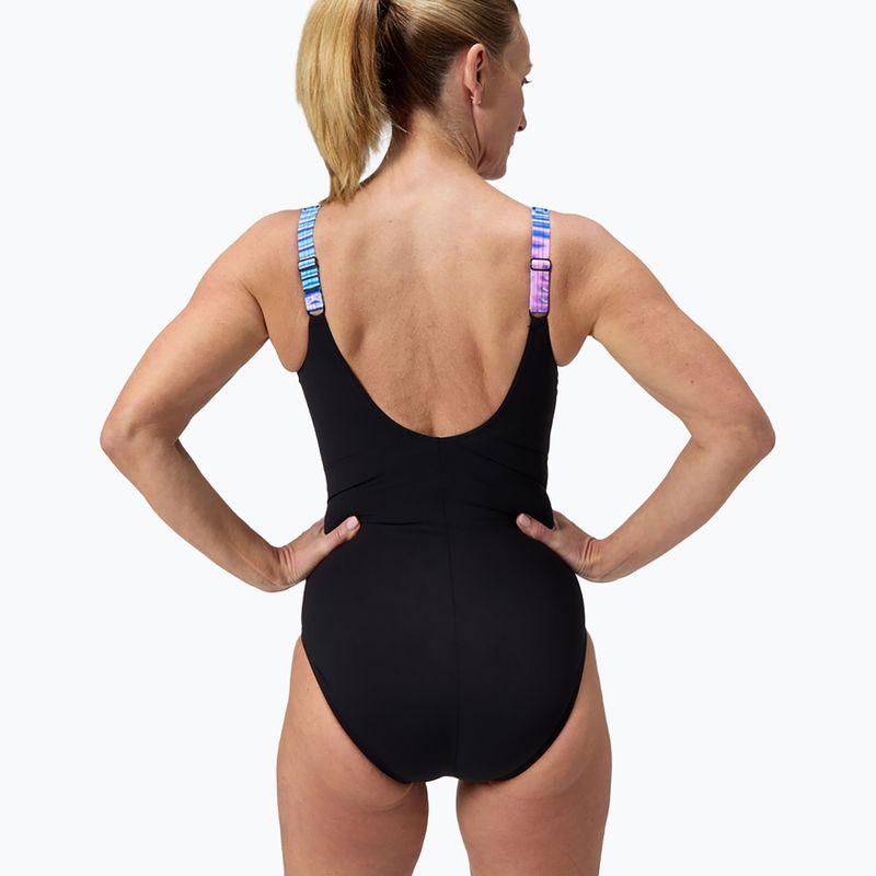 Strój pływacki jednoczęściowy damski Speedo Shaping LunaLustre Printed indigo glow 3