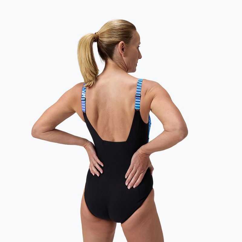 Strój pływacki jednoczęściowy damski Speedo Shaping Contour Eclipse Printed indigo glow 3