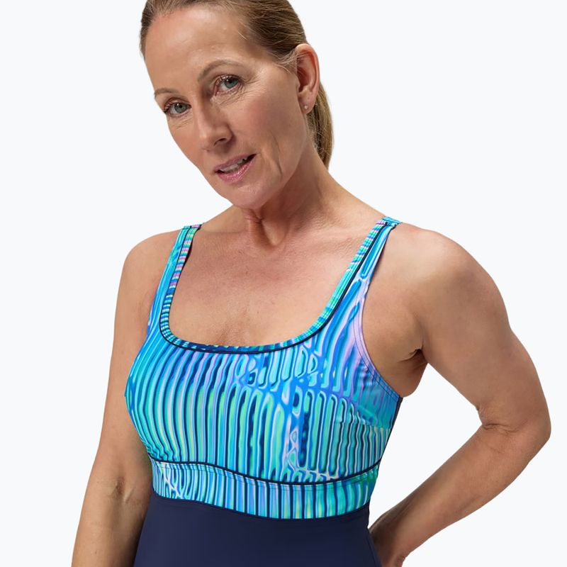 Strój pływacki jednoczęściowy damski Speedo Shaping Contour Eclipse Printed turquoise gem 8