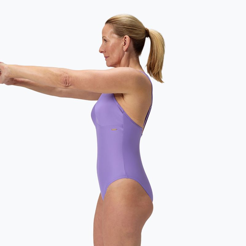 Strój pływacki jednoczęściowy damski Speedo Shaping Strappy purple mist 4