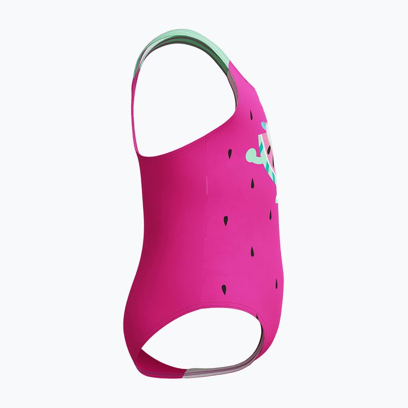 Strój pływacki jednoczęściowy dziecięcy Speedo Digital Printed neon bubblegum 4