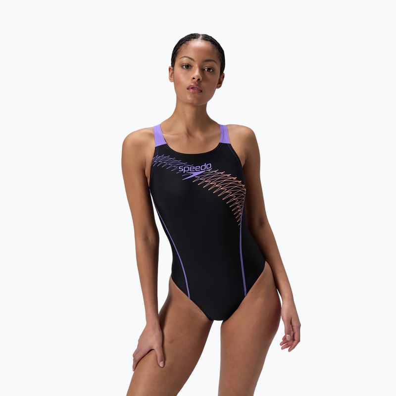 Strój pływacki jednoczęściowy Speedo Medley Logo Medalist bright peach