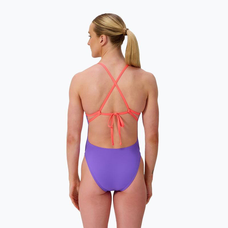 Strój pływacki jednoczęściowy damski Speedo FL Solid Tie Back indigo glow/picton blue 2