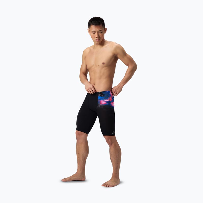 Jammery pływackie męskie Speedo Placement Printed electro static/black 2