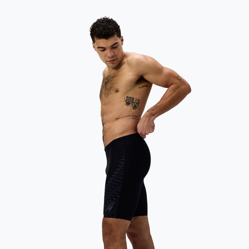 Jammery pływackie męskie Speedo Medley Logo Jammer black/lead grey 4