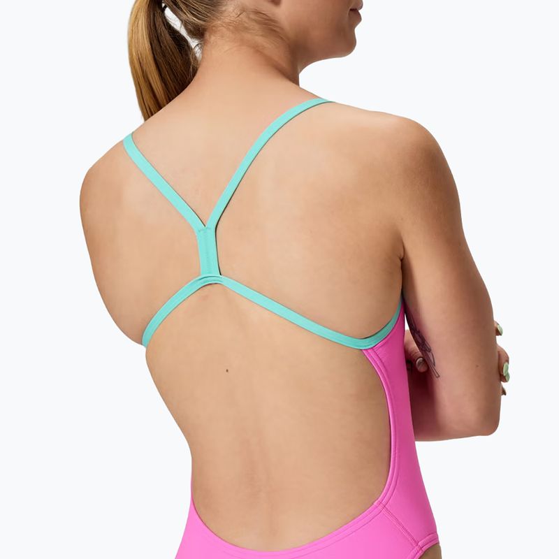 Strój pływacki jednoczęściowy damski Speedo FL Solid V-Back 2.0 neon flamingo 4