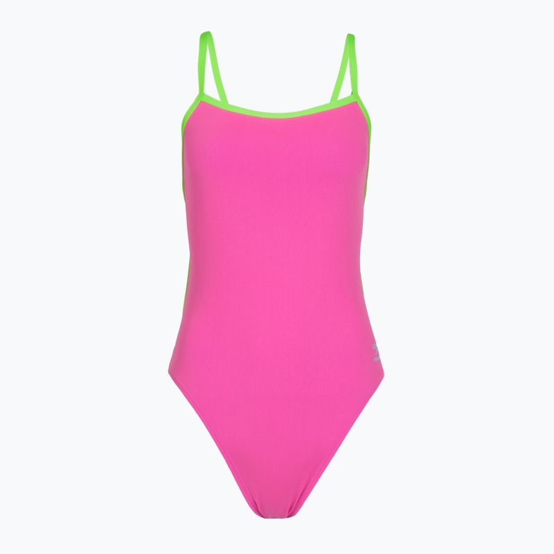 Strój pływacki jednoczęściowy damski Speedo Solid Tri neon flamingo