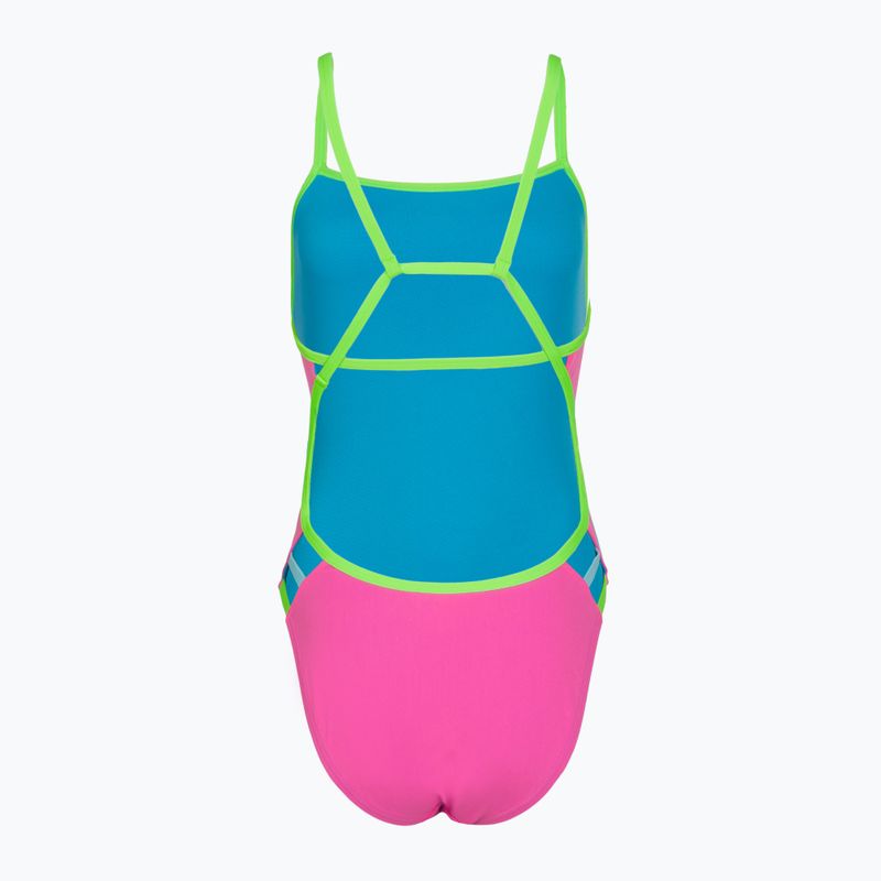 Strój pływacki jednoczęściowy damski Speedo Solid Tri neon flamingo 2