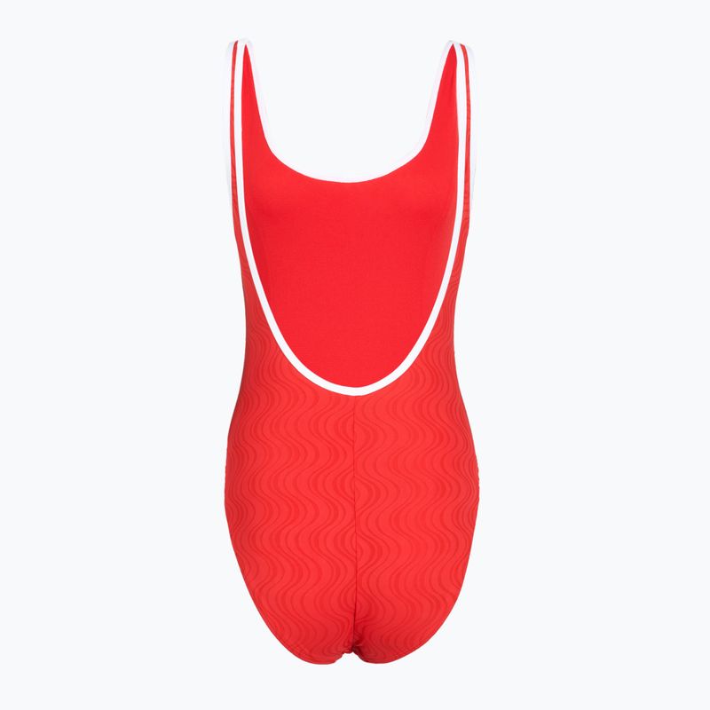 Strój pływacki jednoczęściowy damski Speedo Texture Bound Scoop high risk red/bright white 2