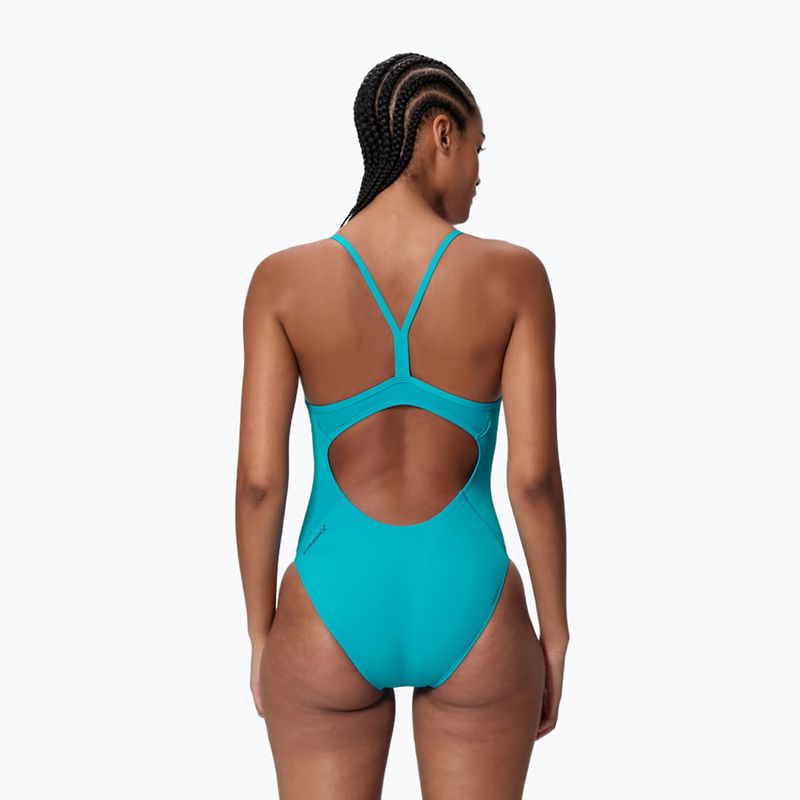 Strój pływacki jednoczęściowy damski Speedo Endurance+ Logo Thin Strap mayan blue 2