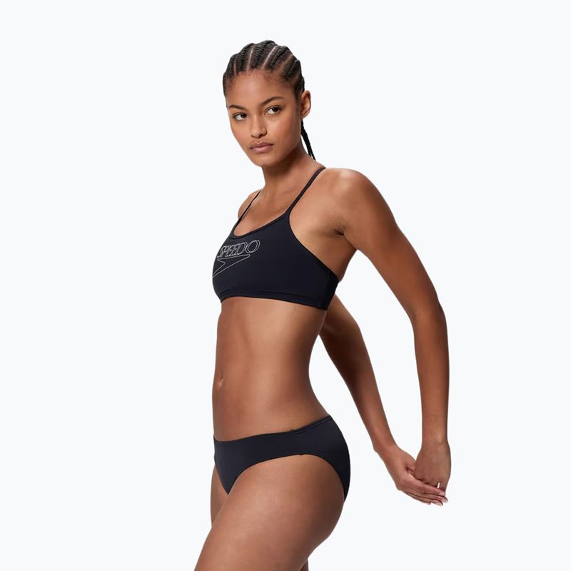 Strój pływacki dwuczęściowy damski Speedo Endurance+ Logo Thin Strap anthracite 3