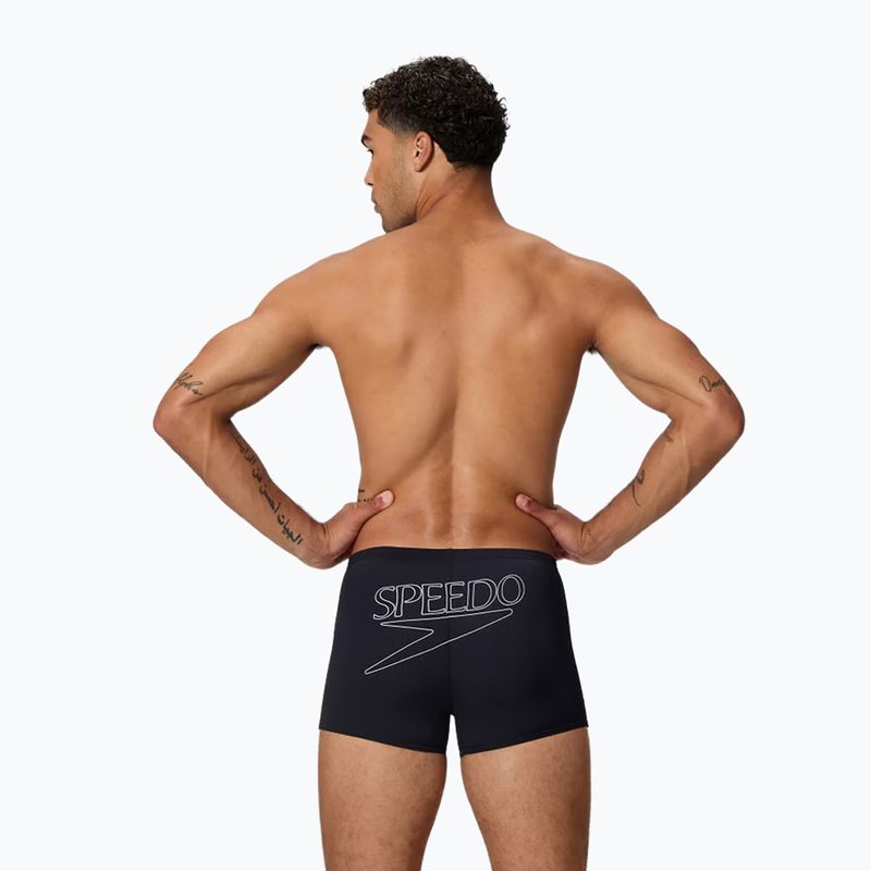Bokserki pływackie męskie Speedo Endurance+ Logo Aquashort anthracite 2