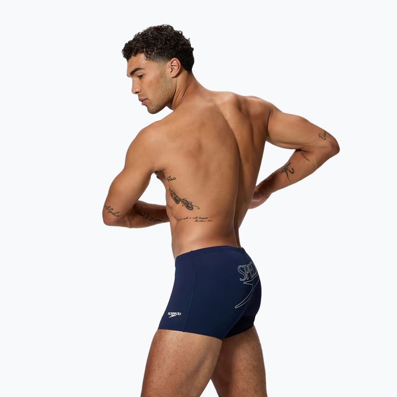Bokserki pływackie męskie Speedo Endurance+ Logo Aquashort peacoat 3