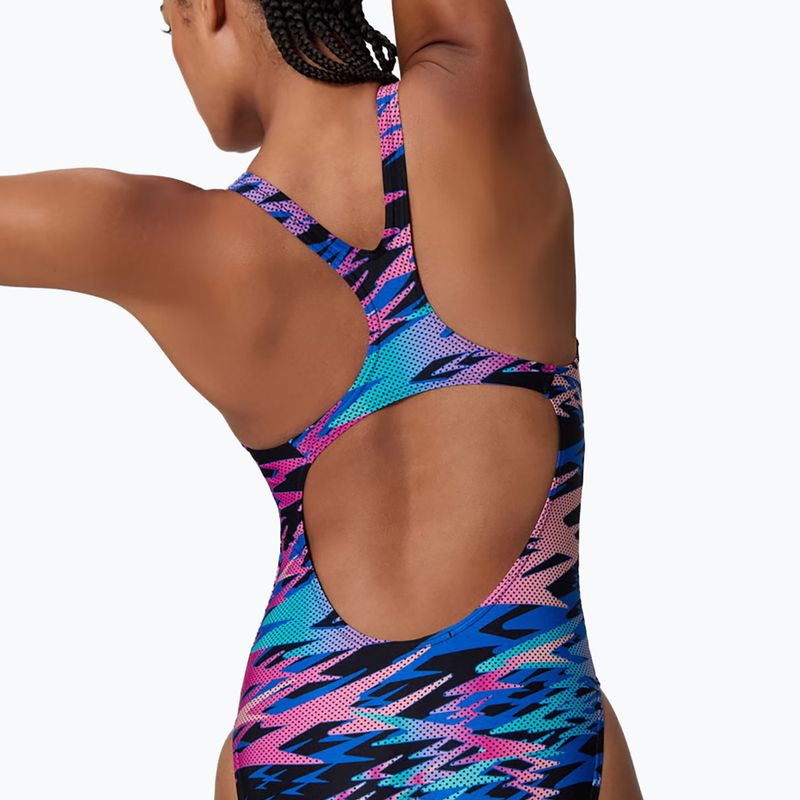 Strój pływacki jednoczęściowy damski Speedo Hyperboom Print Medalist anthracite 5
