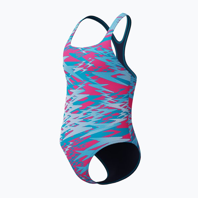 Strój pływacki jednoczęściowy dziecięcy Speedo Hyperboom Print Medalist margarita pink 3