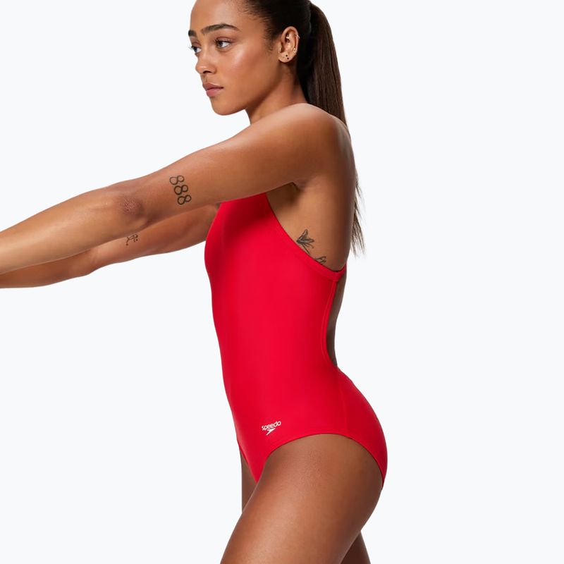 Strój pływacki jednoczęściowy damski Speedo Solid EnduraSoft Turnback team red 3