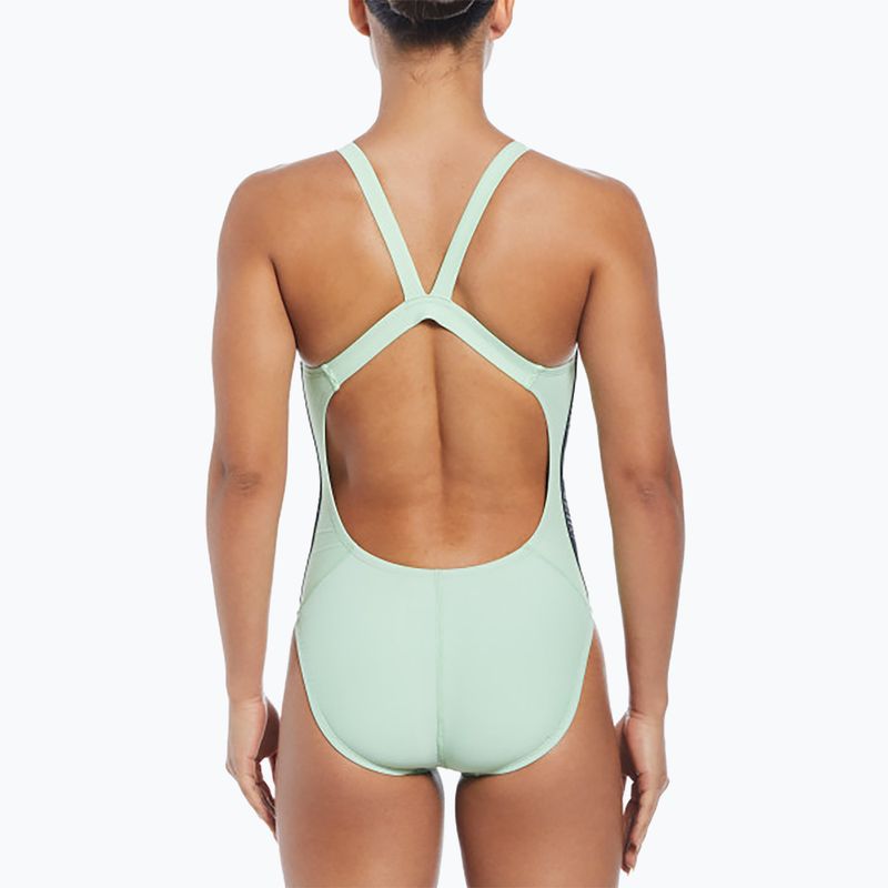 Strój pływacki jednoczęściowy damski Nike Logo Tape Fastback vapor green 6