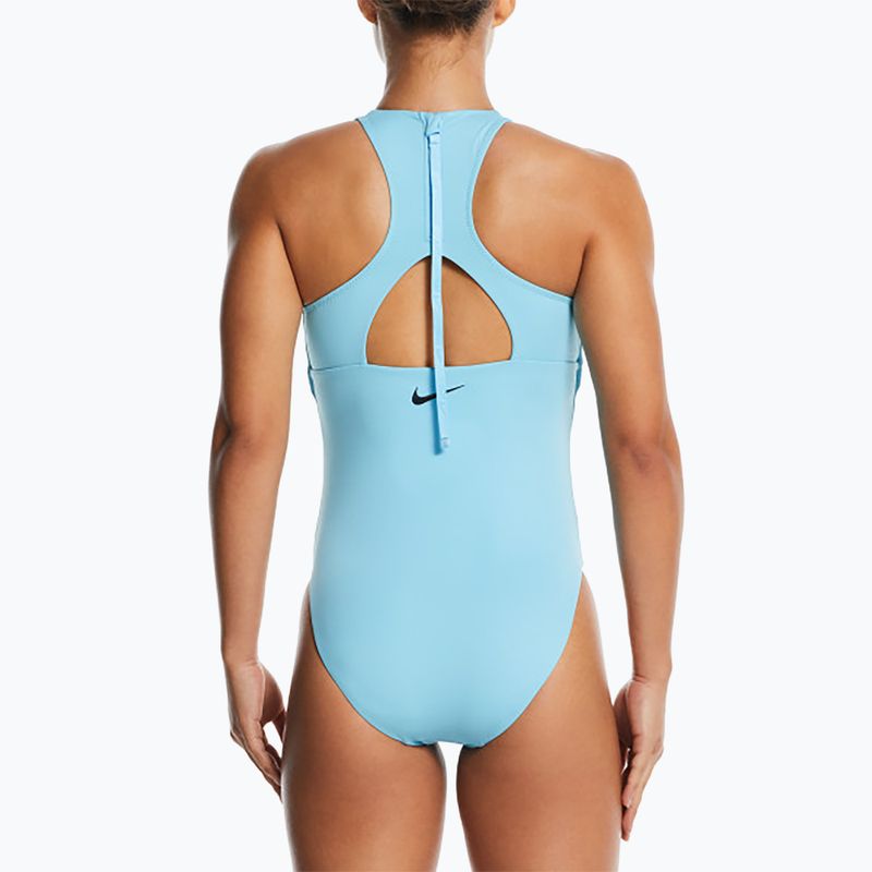 Strój pływacki jednoczęściowy damski Nike Hydralock Fusion Inclusive aquarius blue 7