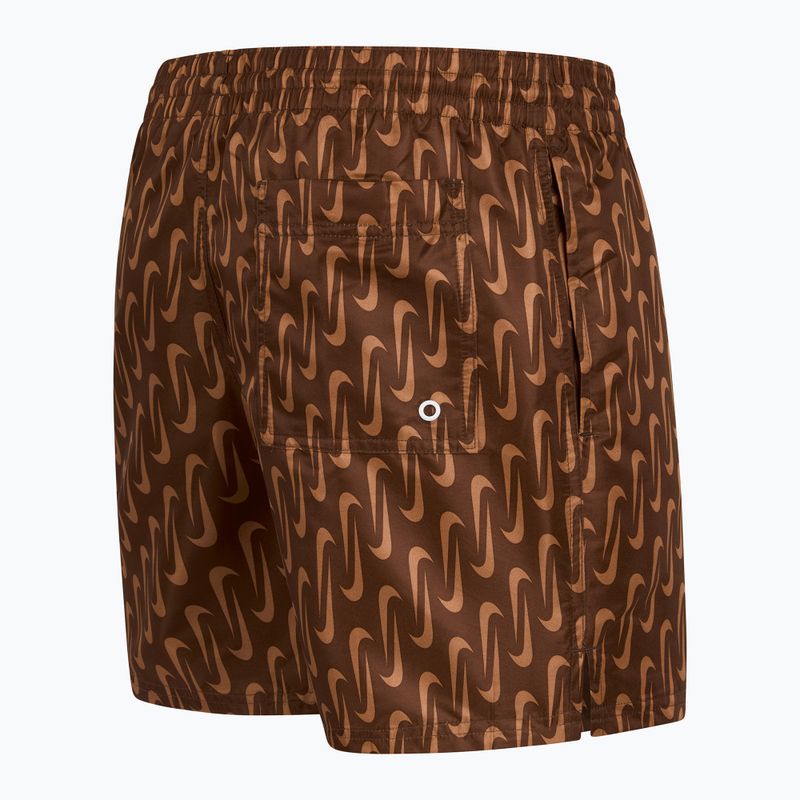 Szorty kąpielowe męskie Nike Swoosh Link 5" Volley cacao wow 10