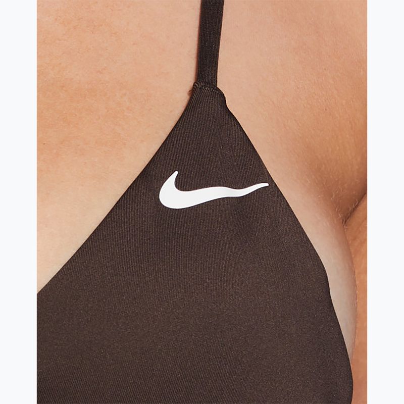 Góra od stroju pływackiego Nike Essential Triangle Bikini baroque brown 7