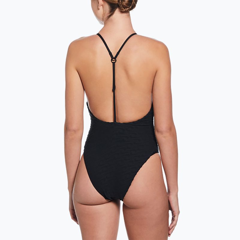 Strój pływacki jednoczęściowy damski Nike Swoosh Link Y-Back black 6